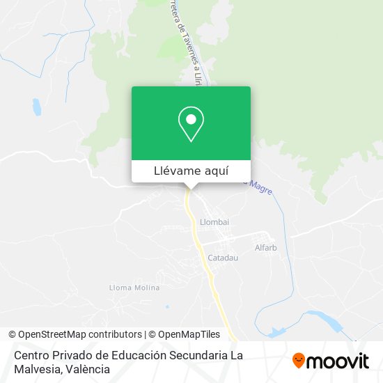Mapa Centro Privado de Educación Secundaria La Malvesia