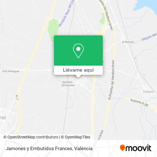 Mapa Jamones y Embutidos Frances