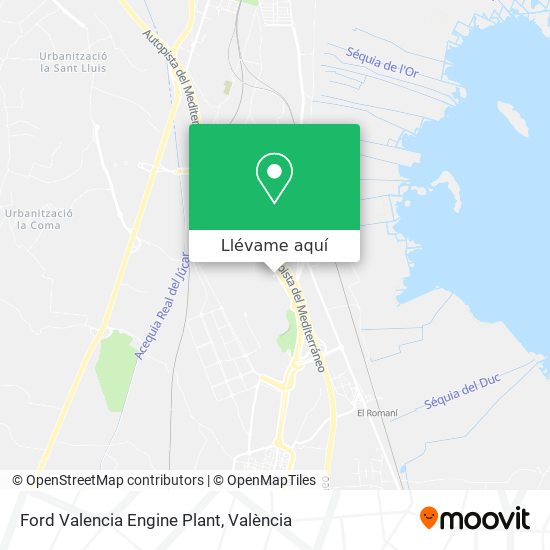Mapa Ford Valencia Engine Plant