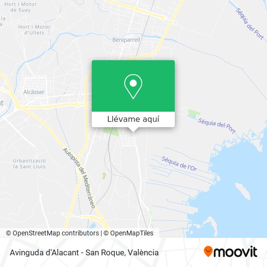 Mapa Avinguda d'Alacant - San Roque
