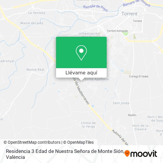 Mapa Residencia 3 Edad de Nuestra Señora de Monte Sión