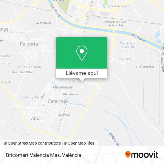 Mapa Bricomart Valencia Mas