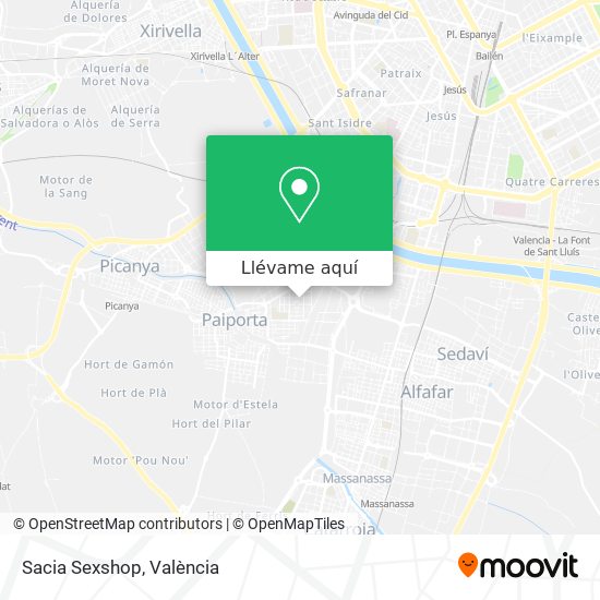 Mapa Sacia Sexshop