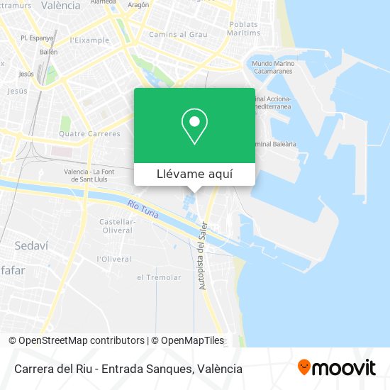 Mapa Carrera del Riu - Entrada Sanques