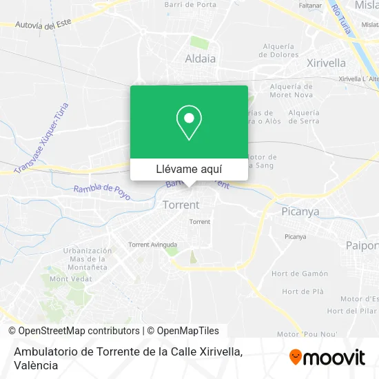 Mapa Ambulatorio de Torrente de la Calle Xirivella