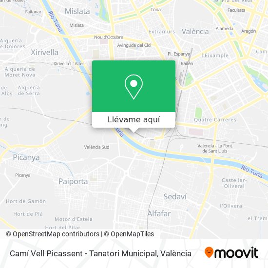Mapa Camí Vell Picassent - Tanatori Municipal