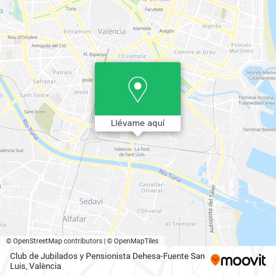 Mapa Club de Jubilados y Pensionista Dehesa-Fuente San Luis