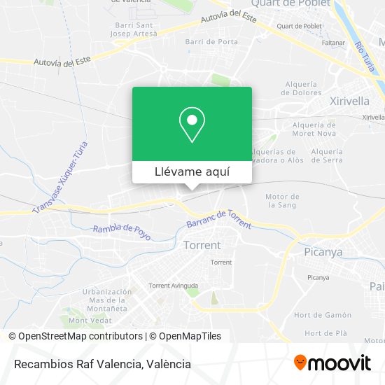 Mapa Recambios Raf Valencia