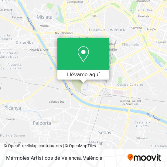 Mapa Mármoles Artísticos de Valencia
