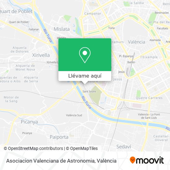 Mapa Asociacion Valenciana de Astronomia