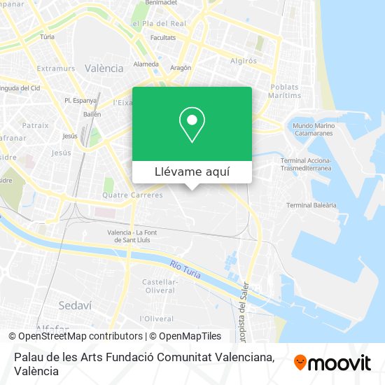 Mapa Palau de les Arts Fundació Comunitat Valenciana