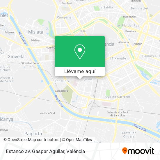 Mapa Estanco av. Gaspar Aguilar
