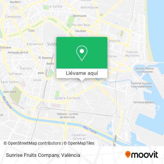 Mapa Sunrise Fruits Company