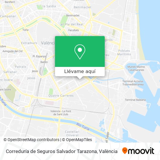 Mapa Correduría de Seguros Salvador Tarazona
