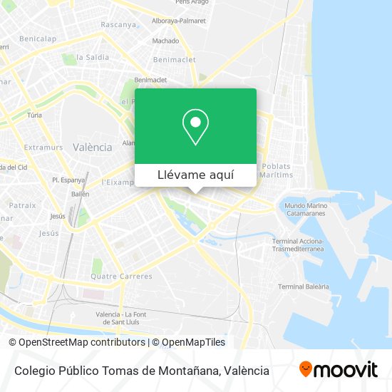 Mapa Colegio Público Tomas de Montañana