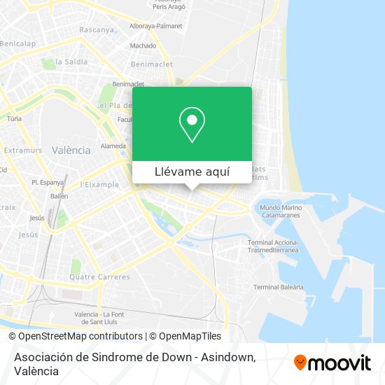 Mapa Asociación de Sindrome de Down - Asindown