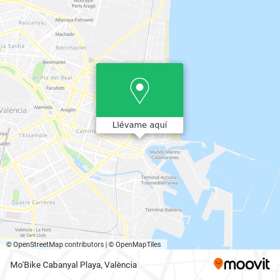 Mapa Mo'Bike Cabanyal Playa