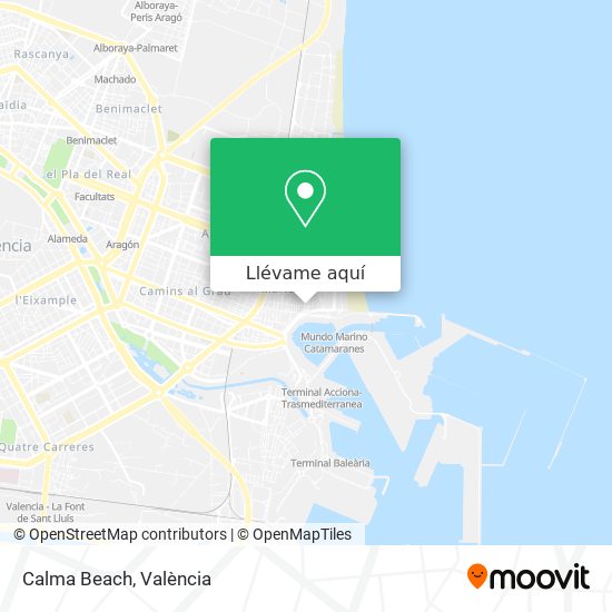 Mapa Calma Beach