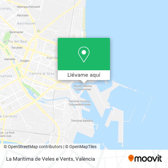 Mapa La Marítima de Veles e Vents