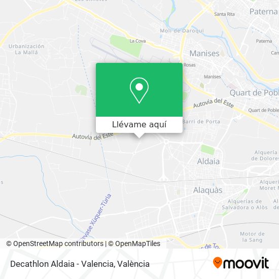 Mapa Decathlon Aldaia - Valencia