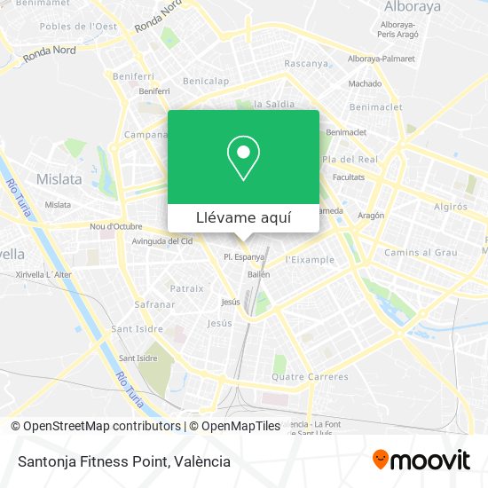 Mapa Santonja Fitness Point