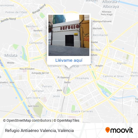 Mapa Refugio Antiaéreo Valencia