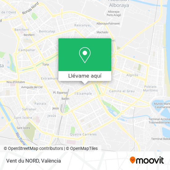 Mapa Vent du NORD