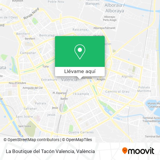 Mapa La Boutique del Tacón Valencia