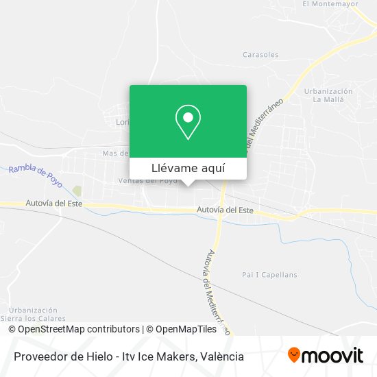 Mapa Proveedor de Hielo - Itv Ice Makers