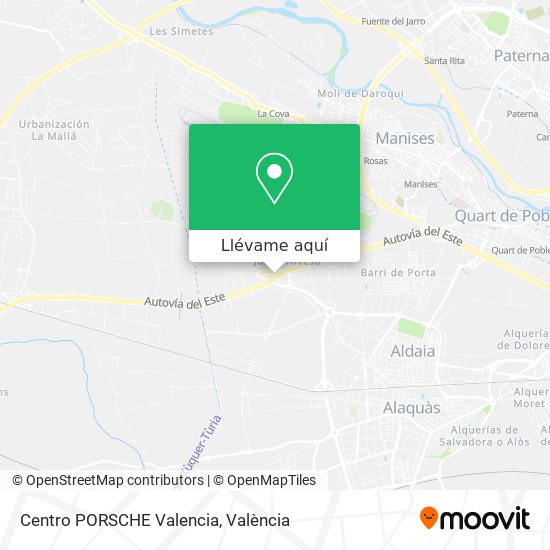 Mapa Centro PORSCHE Valencia