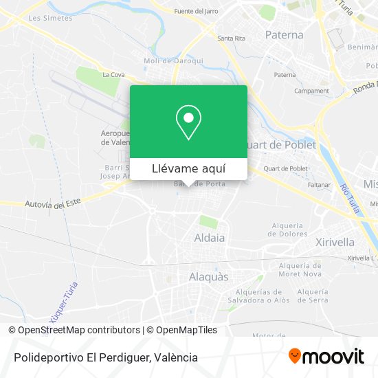 Mapa Polideportivo El Perdiguer
