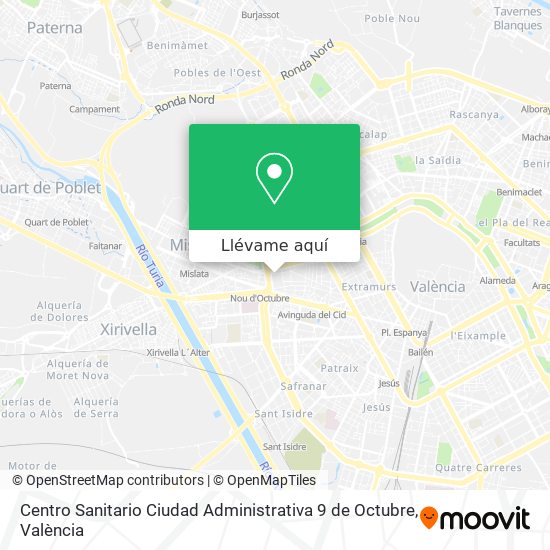 Mapa Centro Sanitario Ciudad Administrativa 9 de Octubre