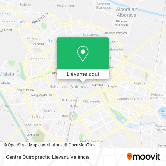 Mapa Centre Quiropractic Llevant