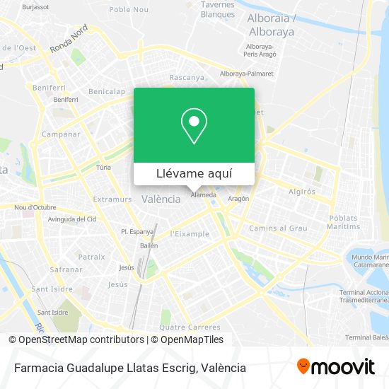 Mapa Farmacia Guadalupe Llatas Escrig