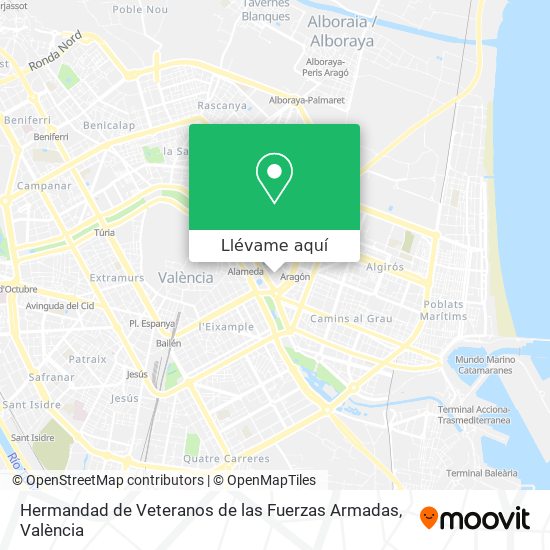 Mapa Hermandad de Veteranos de las Fuerzas Armadas