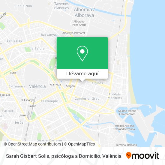 Mapa Sarah Gisbert Solis, psicóloga a Domicilio