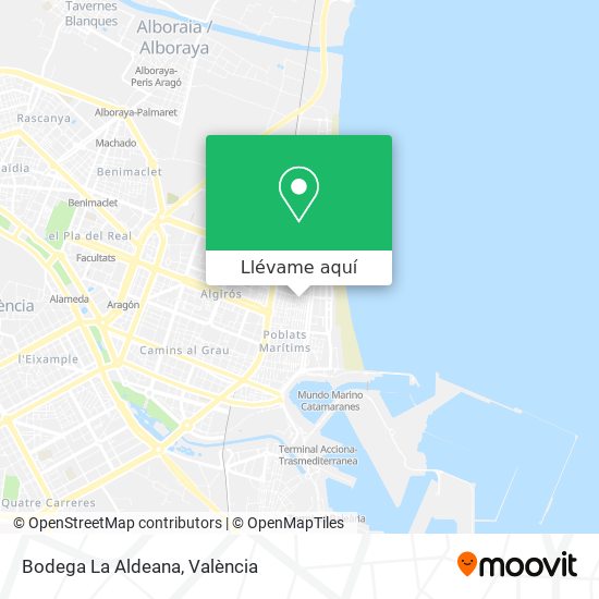 Mapa Bodega La Aldeana