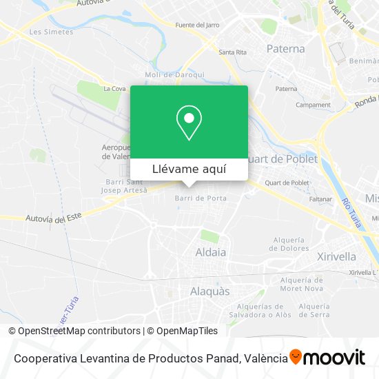 Mapa Cooperativa Levantina de Productos Panad