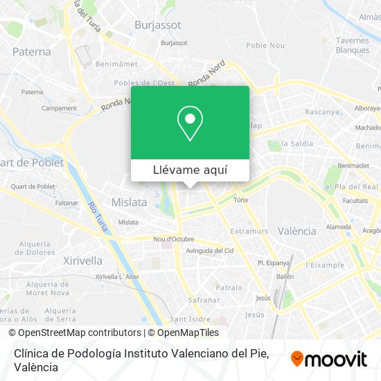 Mapa Clínica de Podología Instituto Valenciano del Pie