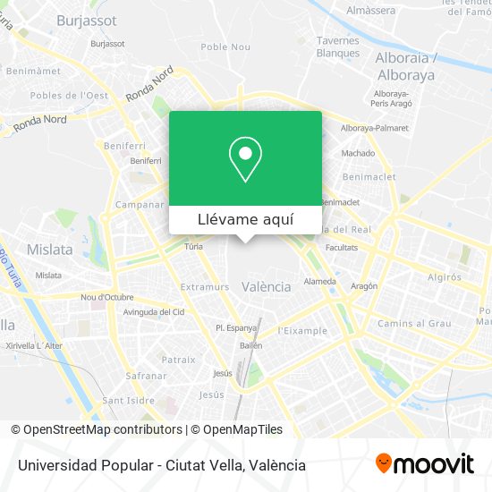 Mapa Universidad Popular - Ciutat Vella