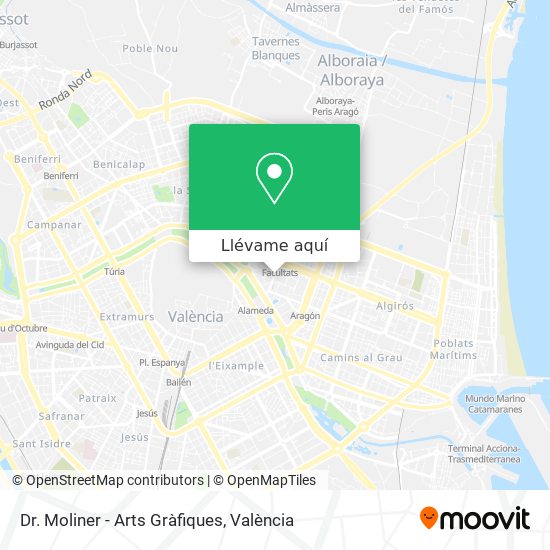 Mapa Dr. Moliner - Arts Gràfiques