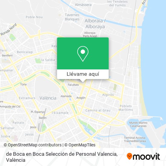 Mapa de Boca en Boca Selección de Personal Valencia