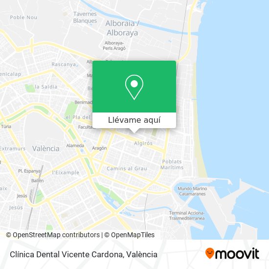 Mapa Clínica Dental Vicente Cardona