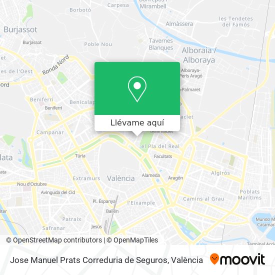 Mapa Jose Manuel Prats Correduria de Seguros
