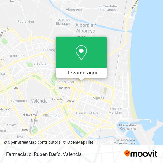 Mapa Farmacia, c. Rubén Darío
