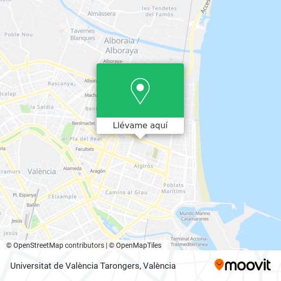 Mapa Universitat de València Tarongers