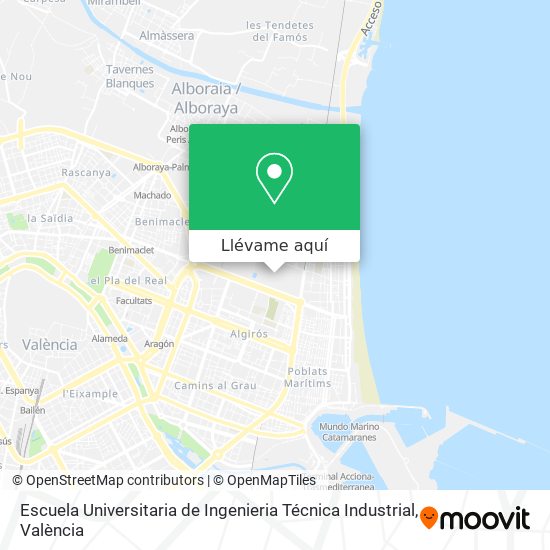 Mapa Escuela Universitaria de Ingenieria Técnica Industrial