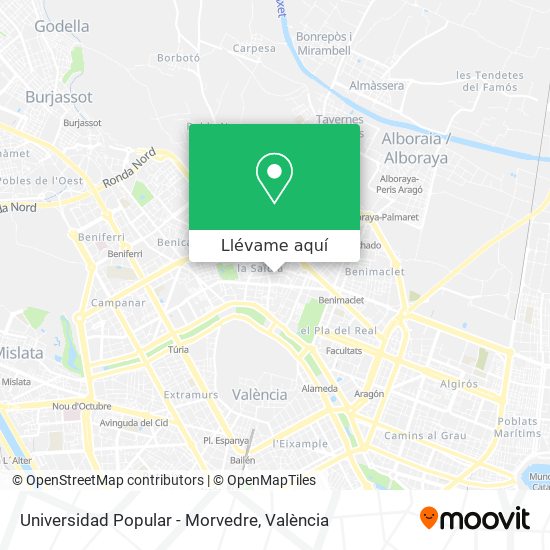 Mapa Universidad Popular - Morvedre