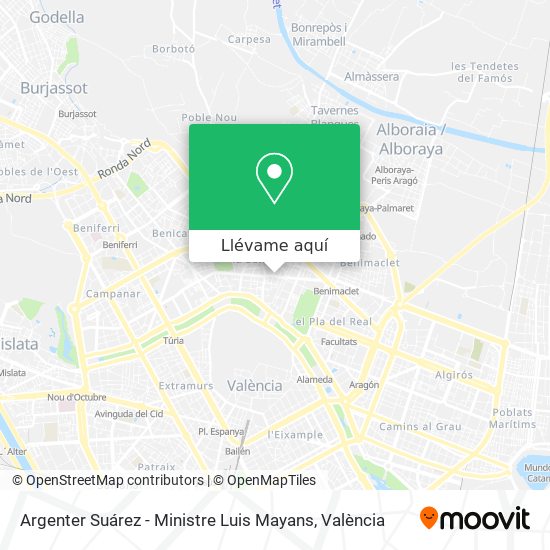 Mapa Argenter Suárez - Ministre Luis Mayans