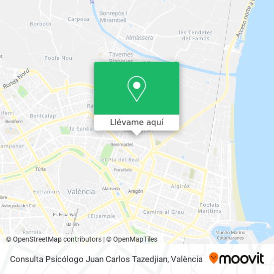 Mapa Consulta Psicólogo Juan Carlos Tazedjian